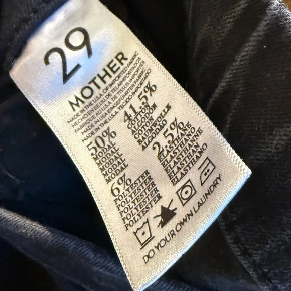 MOTHER Black Elastic Waist Pull On Flare Jeans - Picture 4 of 6